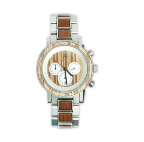Montre Harrison en bois de whisky recyclé Mathieu Blanchard