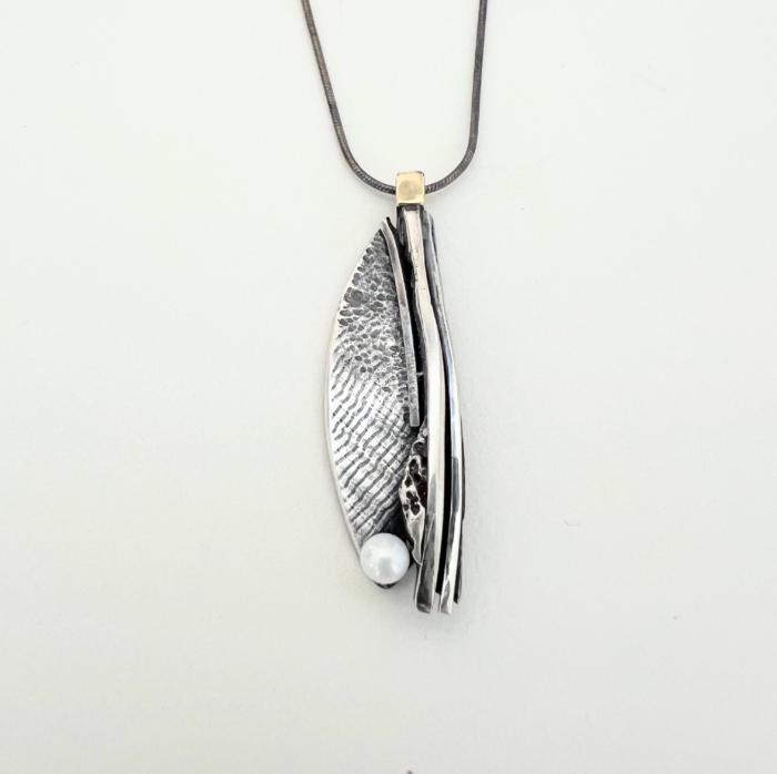 pendentif feuille  Carine Plomteux